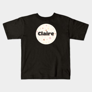 Claire name cute design Kids T-Shirt